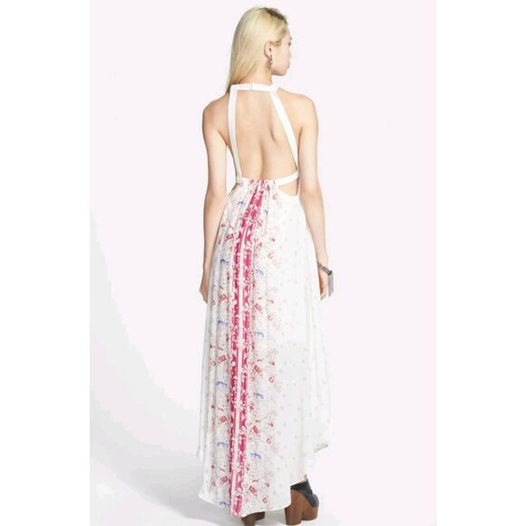 FreePeople Caught in the Moment Maxi Dress, Ivory/ Pink/Prpl Floral, NWOT, SZ.2 - Picture 1 of 10